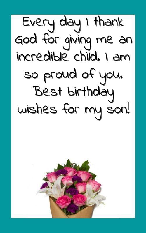 happy birthday to son from mother